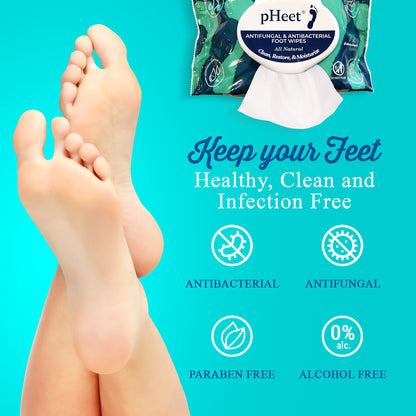 (SPECIAL OFFER) pHeet® Antifungal & Antibacterial Foot Wipes